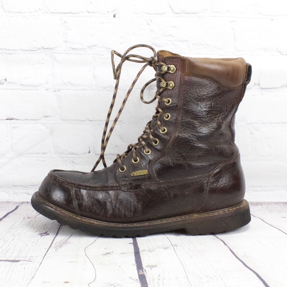 L.L. Bean Other - LL Bean Waterproof Kangaroo Brown Leather Boots 11